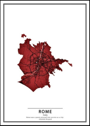 Crimson Cities Rome - plakat Wymiar do wyboru: 21x29,7 cm