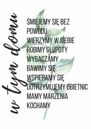 Nasz dom - plakat Wymiar do wyboru: 50x70 cm
