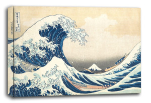 Wielka fala w Kanagawie, Hokusai - obraz na płótnie Wymiar do wyboru: 60x40 cm