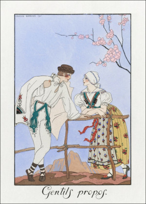 Gentils Propos, George Barbier - plakat Wymiar do wyboru: 20x30 cm