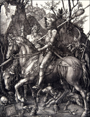 Knight, Death, and the Devil, Albrecht Durer - plakat Wymiar do wyboru: 70x100 cm