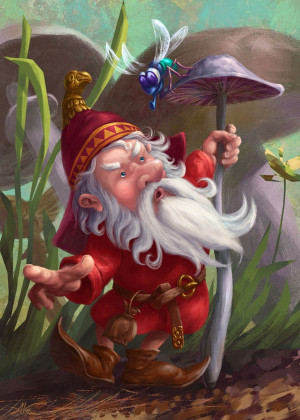 Krasnoludek - plakat Wymiar do wyboru: 20x30 cm