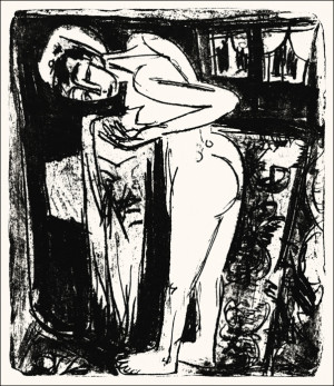 Standing Nude in a Room, Ernst Ludwig Kirchner - plakat Wymiar do wyboru: 40x60 cm