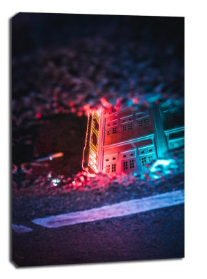 Singapur, Neon - obraz na płótnie Wymiar do wyboru: 61x91,5 cm