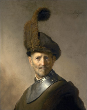 An Old Man in Military Costume, Rembrandt - plakat Wymiar do wyboru: 60x80 cm