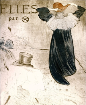 Elles (portfolio cover), Henri de Toulouse-Lautrec - plakat Wymiar do wyboru: 59,4x84,1 cm