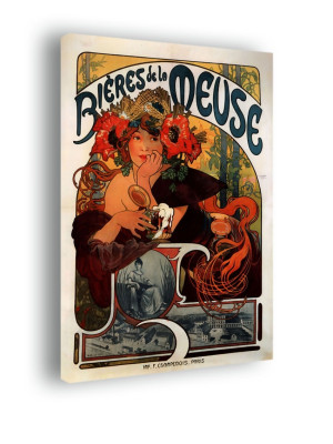 Biéres de la meuse, Alphonse Maria Mucha - obraz na płótnie Wymiar do wyboru: 60x80 cm