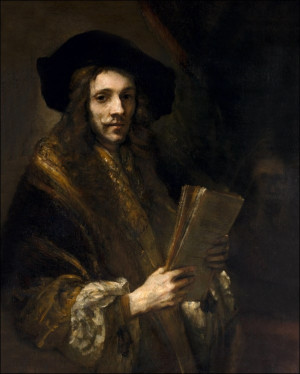 Portrait of a Man (The Auctioneer), Rembrandt - plakat Wymiar do wyboru: 60x80 cm