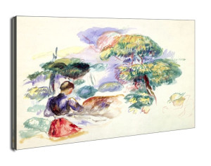 Landscape with a Girl, Auguste Renoir - obraz na płótnie Wymiar do wyboru: 80x60 cm