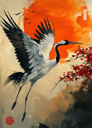 Żuraw - plakat Wymiar do wyboru: 60x80 cm