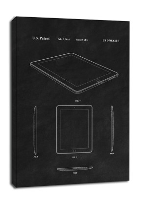 Patent, Ipad 2016 Czarny - obraz na płótnie Wymiar do wyboru: 90x120 cm