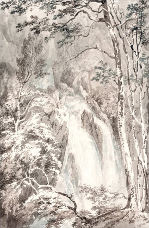A Waterfall, William Turner - plakat Wymiar do wyboru: 40x60 cm