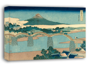 The Brocade Bridge in Suo Province, Hokusai - obraz na płótnie Wymiar do wyboru: 100x70 cm