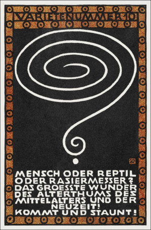 Variety Act 10: Man or Reptile or Razor, Moriz Jung - plakat Wymiar do wyboru: 59,4x84,1 cm