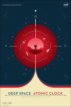 Atomic clock red - plakat Wymiar do wyboru: 40x50 cm