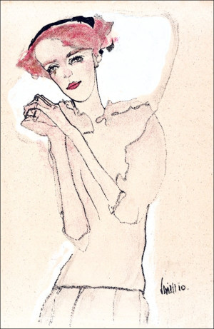 Portrait of a Woman II, Egon Schiele - plakat Wymiar do wyboru: 59,4x84,1 cm