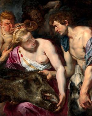 Atalanta and Meleager, Rubens - plakat Wymiar do wyboru: 21x29,7 cm