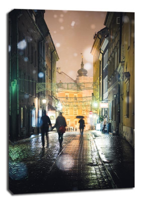 Warszawa Spacerkiem po starówce - obraz na płótnie Wymiar do wyboru: 40x60 cm