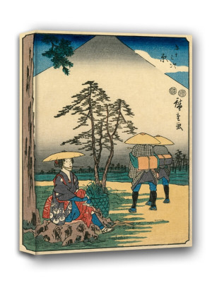 The Fifty-Three Stations of the Tokaido Hara, Hiroshige - obraz na płótnie Wymiar do wyboru: 60x90 cm