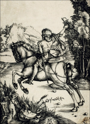 The Little Courier, Albrecht Durer - plakat Wymiar do wyboru: 50x70 cm