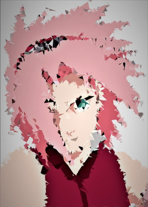 POLYamory - Sakura, Naruto - plakat Wymiar do wyboru: 40x50 cm