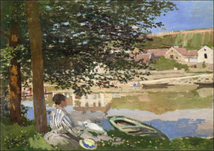 On the Bank of the Seine, Bennecourt, Claude Monet - plakat Wymiar do wyboru: 40x30 cm