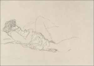 Sleeping Woman, Gustav Klimt - plakat Wymiar do wyboru: 59,4x42 cm