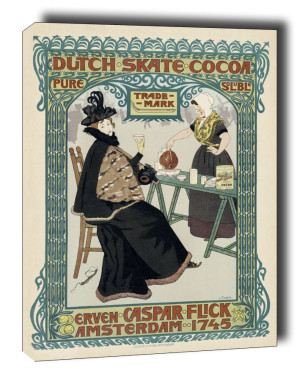 Dutch skate cocoa, Johann Georg van Caspel - obraz na płótnie Wymiar do wyboru: 40x50 cm