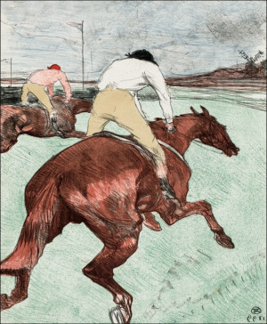 The Jockey, Henri de Toulouse-Lautrec - plakat Wymiar do wyboru: 59,4x84,1 cm