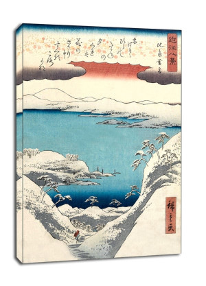 Twilight Snow at Hira, Hiroshige - obraz na płótnie Wymiar do wyboru: 40x60 cm
