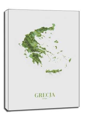 Grecja mapa kolorowa - obraz na płótnie Wymiar do wyboru: 50x70 cm