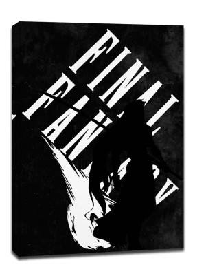 Typography Stencils - Final Fantasy - obraz na płótnie Wymiar do wyboru: 40x60 cm