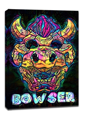 PsychoSkulls, Bowser, Mario Nintendo- obraz na płótnie Wymiar do wyboru: 40x50 cm