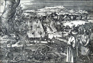 Landscape with a Cannon, Albrecht Durer - plakat Wymiar do wyboru: 50x40 cm
