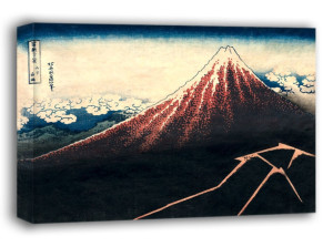 Rain Below the Mountain, Hokusai - obraz na płótnie Wymiar do wyboru: 100x70 cm