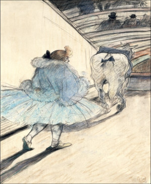 Au cirque Entrèe en piste, Henri de Toulouse-Lautrec - plakat Wymiar do wyboru: 60x80 cm