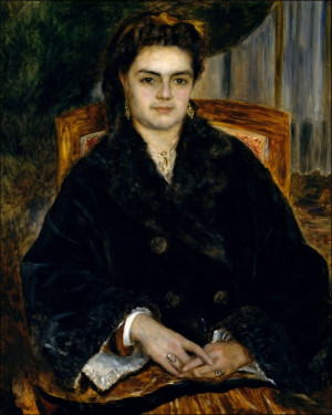 Madame Édouard Bernier (Marie Octavie Stéphanie Laurens, 1838–1920), Auguste Renoir - plakat Wymiar do wyboru: 30x40 cm