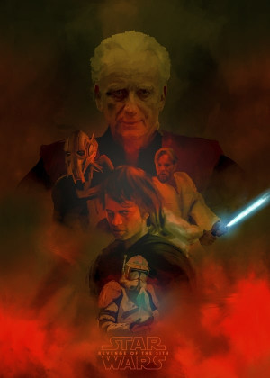 Gwiezdne Wojny, Zemsta Sithów - plakat premium Wymiar do wyboru: 60x80 cm