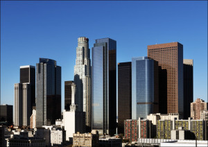 Skyline of Central Los Angeles, California, Carol Highsmith - plakat Wymiar do wyboru: 91,5x61 cm
