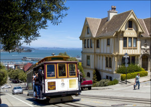 Cable car on Hyde street in San Francisco., Carol Highsmith - plakat Wymiar do wyboru: 59,4x42 cm
