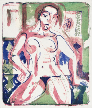 Nude Woman, Ernst Ludwig Kirchner - plakat Wymiar do wyboru: 59,4x84,1 cm