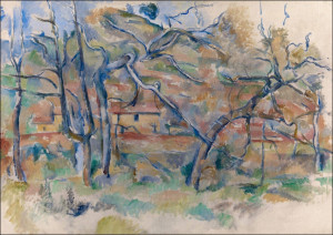 Trær og hus, Provence, Paul Cezanne – plakat Wymiar do wyboru: 42x29,7 cm