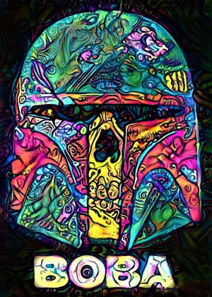 PsychoSkulls, Boba Fett, Star Wars Gwiezdne Wojny - plakat Wymiar do wyboru: 29,7x42 cm