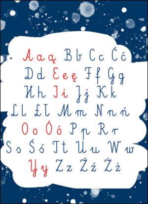 Alfabet Montessori kosmos II - plakat Wymiar do wyboru: 42x59,4 cm