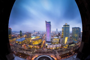 Oko na Warszawę - plakat premium Wymiar do wyboru: 42x29,7 cm
