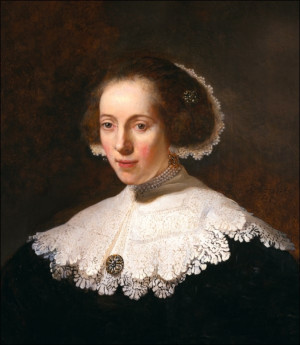 Portrait of a woman, Rembrandt - plakat Wymiar do wyboru: 20x30 cm