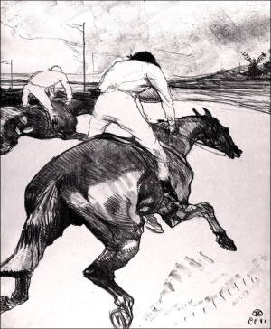 The Jockey sketch, Henri de Toulouse-Lautrec - plakat Wymiar do wyboru: 30x40 cm