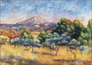 Montagne Sainte-Victoire, Auguste Renoir - plakat Wymiar do wyboru: 50x40 cm