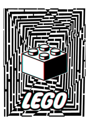 Maze Gaze LEGO - plakat 3D Wymiar do wyboru: 21x29,7 cm
