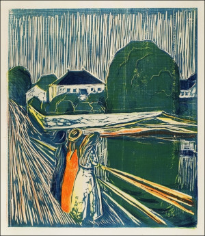 The Girls on the Bridge (1918), Edvard Munch -  plakat Wymiar do wyboru: 50x70 cm